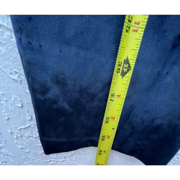 Paul Smith Womens Flat Front Velvet Trouser Pants Blue Sz M - Picture 8 of 16